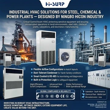 Pramoniniai ŠVOK sprendimai plieno, chemijos ir elektrinių gamykloms – sukūrė Ningbo Hicon Industry